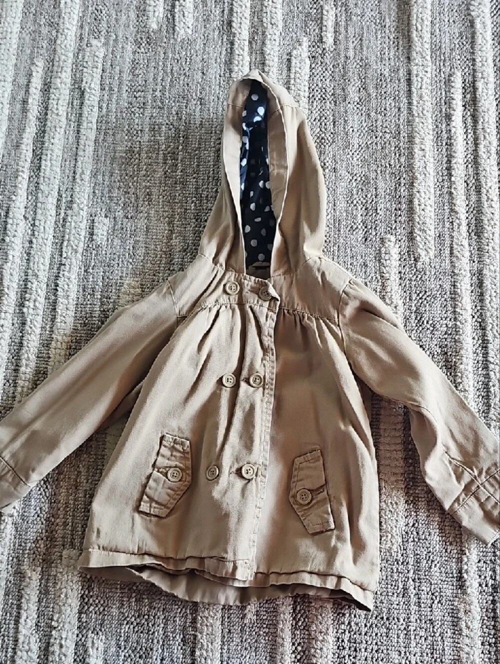 The Children's Place Beige Hooded Pea Coat for Kids